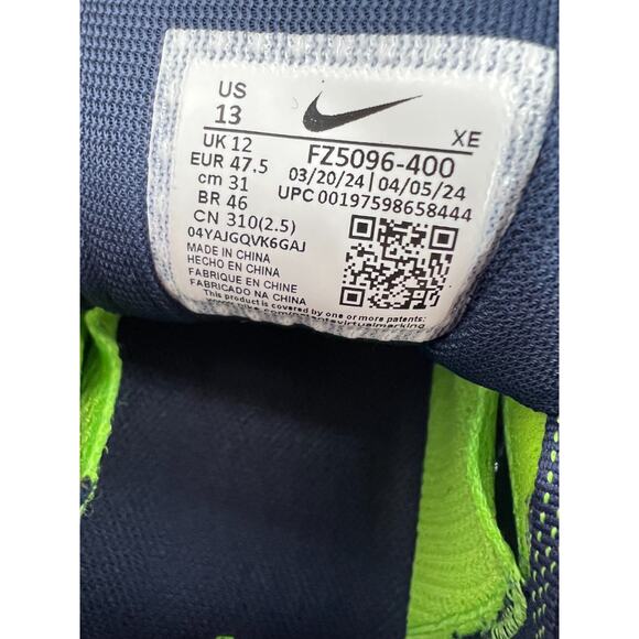 Nike Air Zoom Pegasus 41 Seattle Seahawks FZ5096 400 Men's Size 13 New - Picture 3 of 16